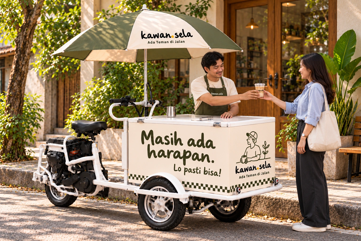 A warm encounter at the Kawansela coffee bike